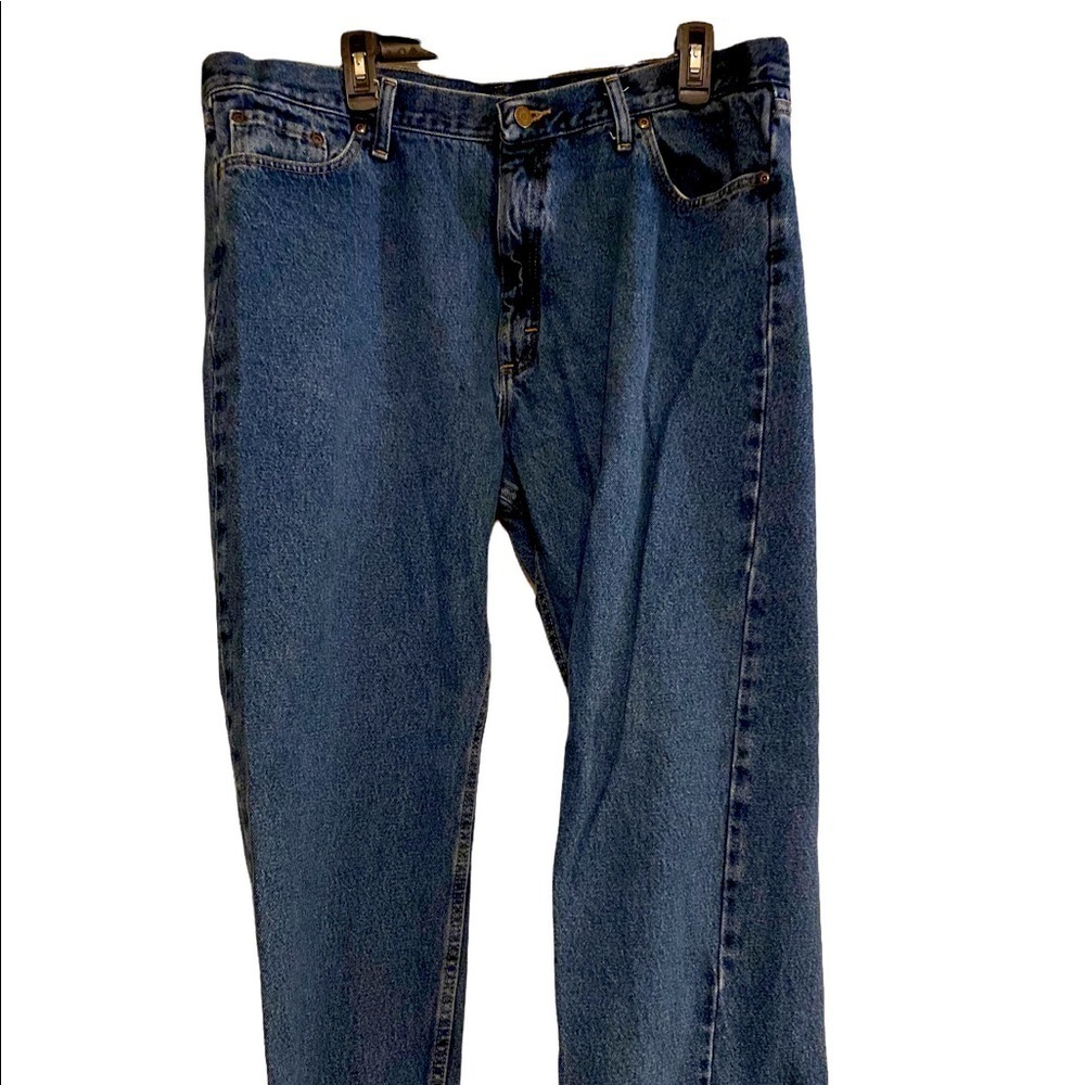 Wrangler Men's Straight Jeans in Classic Blue Denim